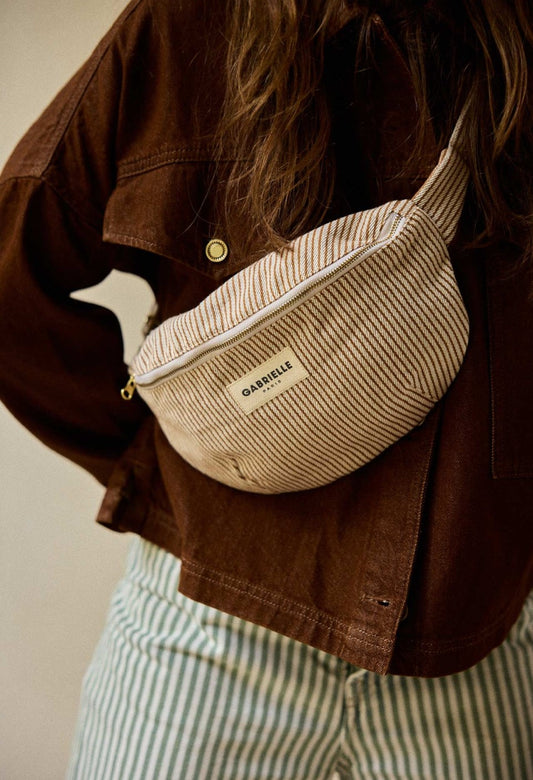 Sac banane - rayures argile