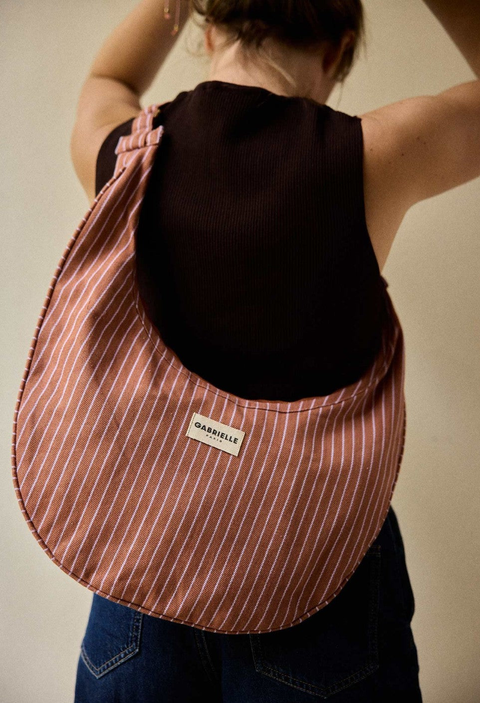 Sac new B - Rayures Lilas
