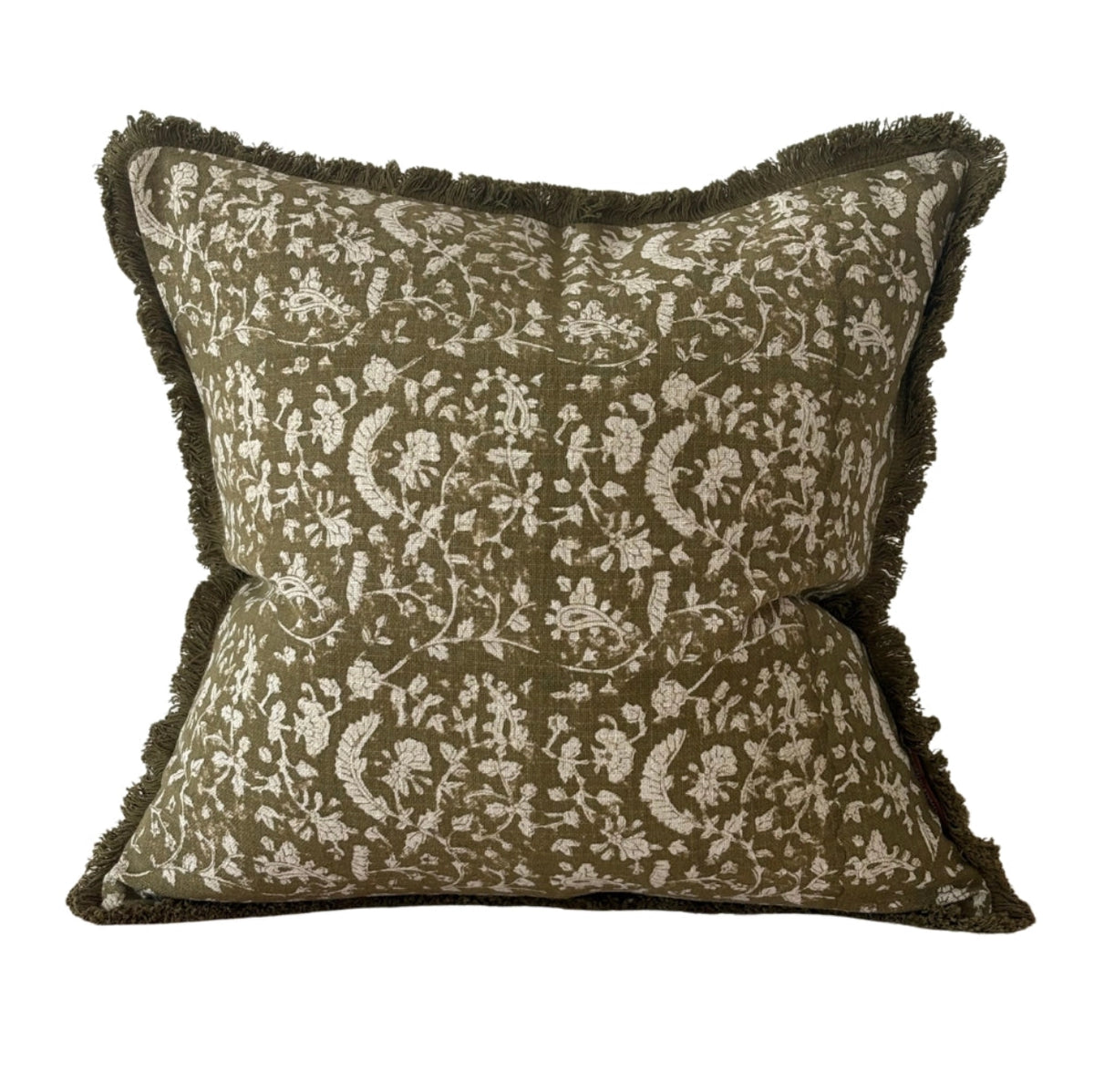 Housse de coussin Sadie olive - 45x45 cm