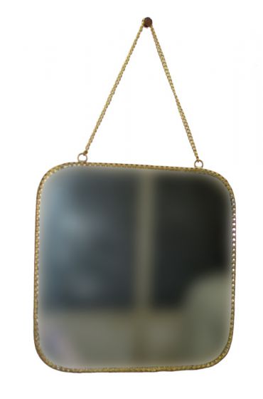 Miroir carré doré - Adèle & Brume