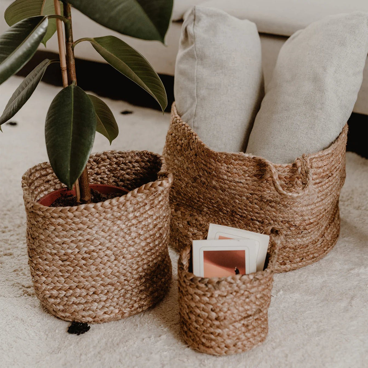 Panier de rangement en jute - Adèle & Brume